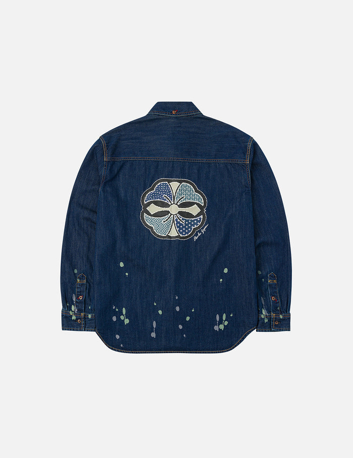 Shshiko Kamon Relax Fit Denim Shirt