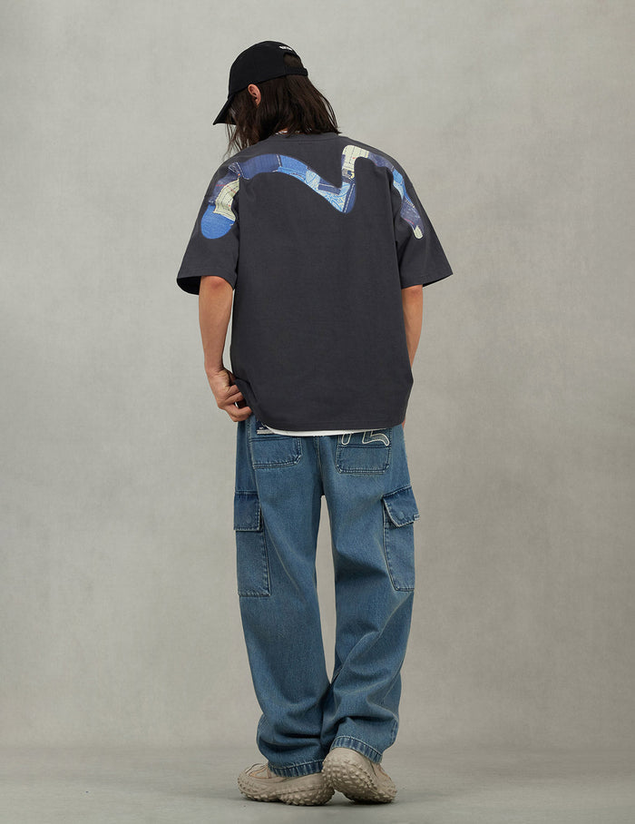 Shshiko Seagull Balloon Fit Cargo Jeans
