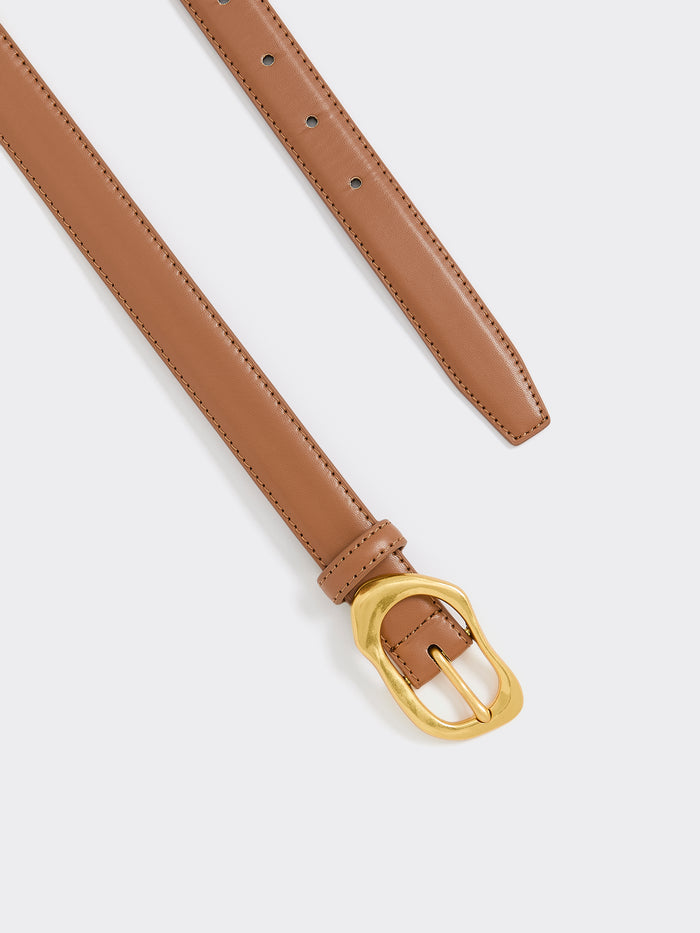 Skinny Belt with Organic Buckle