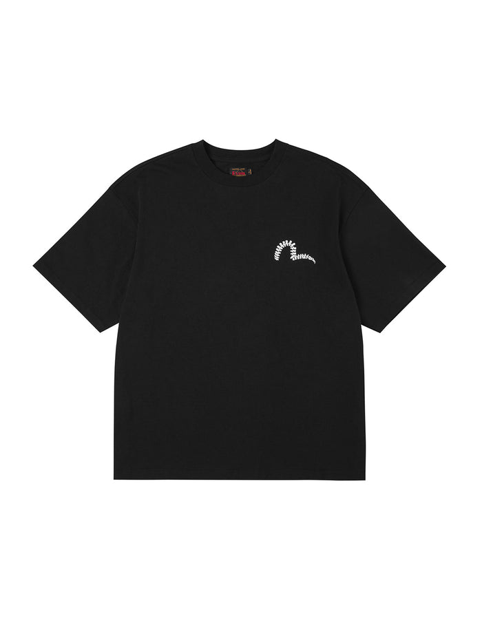 Skull and Seagull Print Oversized T-Shirt