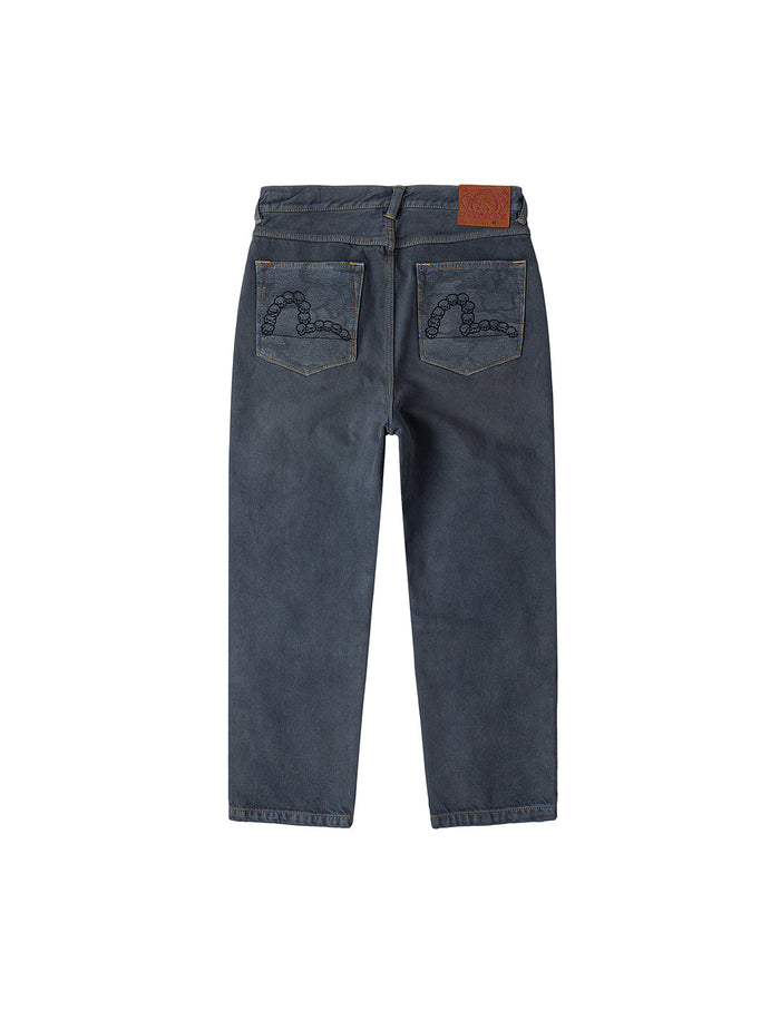 Skull Seagull Print Pockets Fashion Fit Denim Jeans