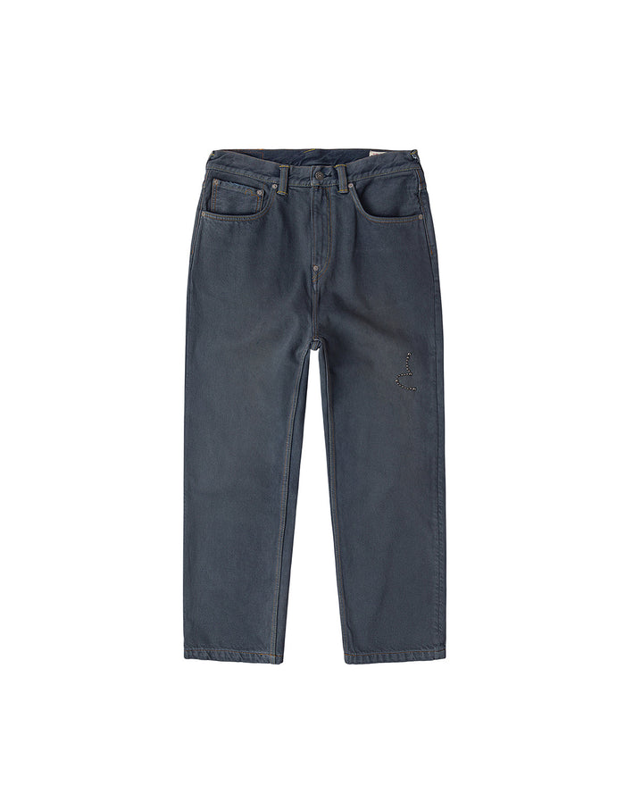 Skull Seagull Print Pockets Fashion Fit Denim Jeans