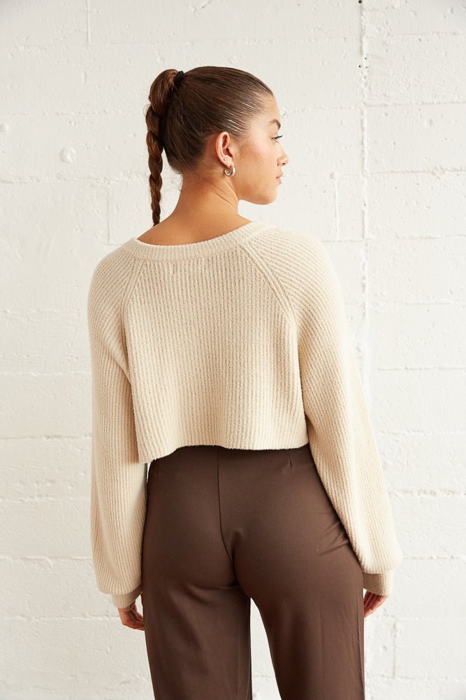 Drop sleeve sweater top