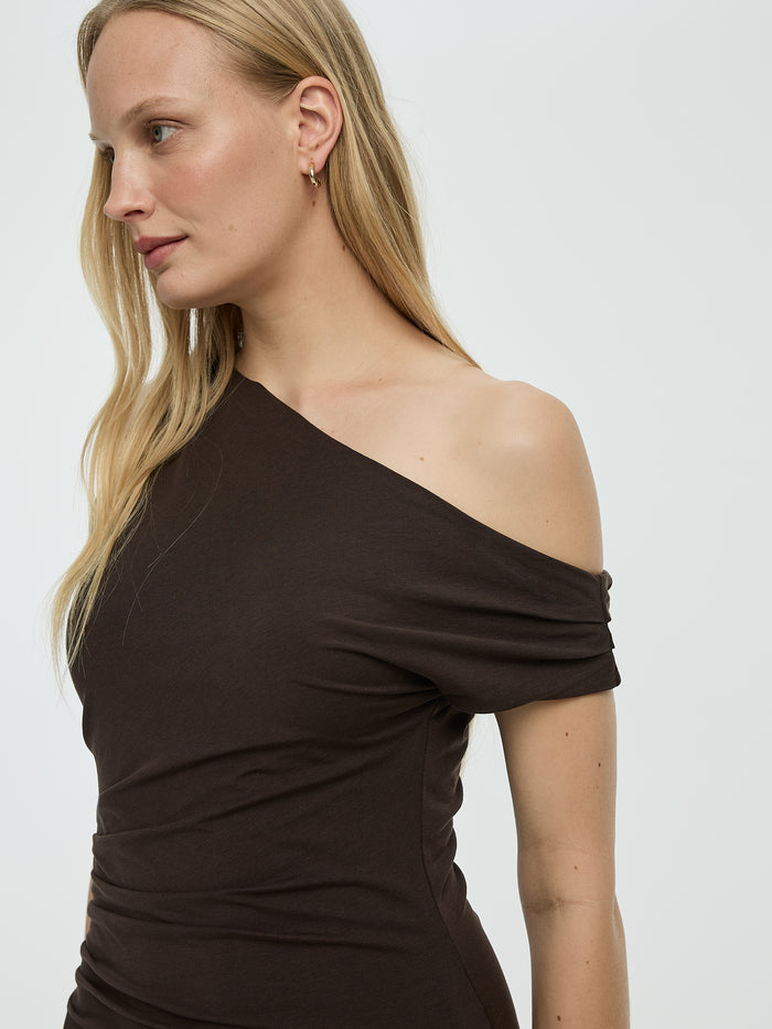 Sleeveless Bodycon Mini Dress with Side Shirring