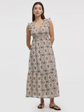Sleeveless Maxi Dress with Smocked Top