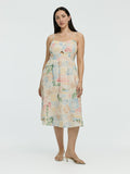 Sleeveless Midi Dress with Sweetheart Neckline
