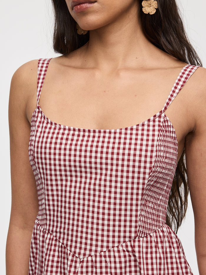 Sleeveless Midi Dress with Sweetheart Neckline