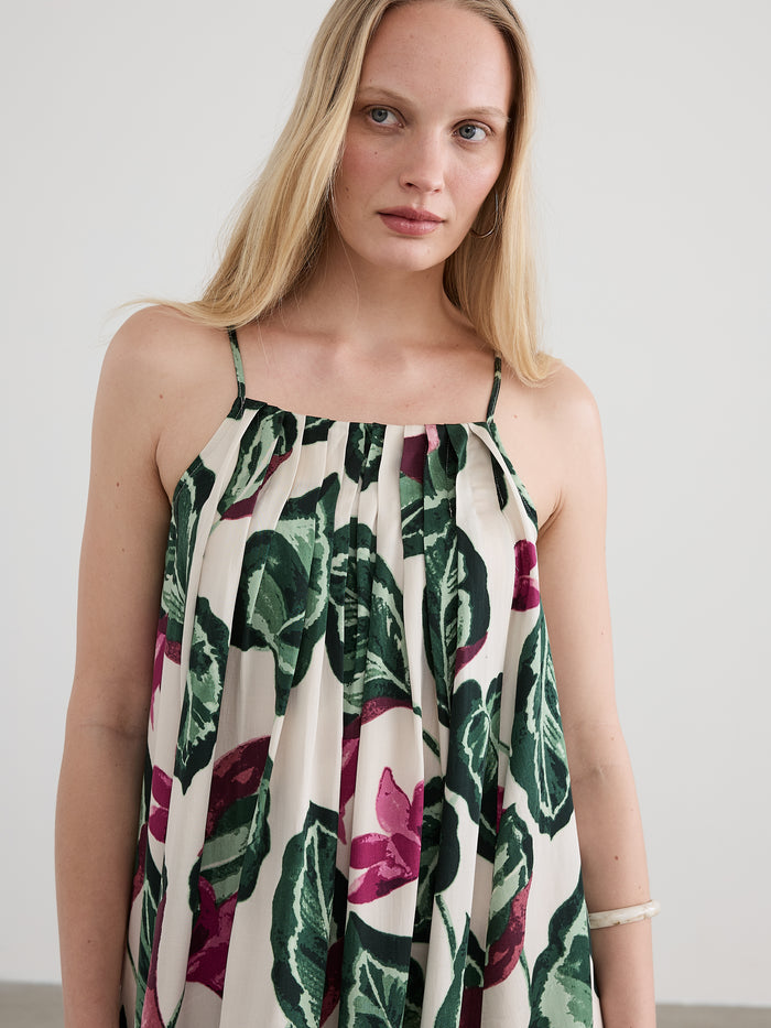 Sleeveless Square-Neck Maxi Dress
