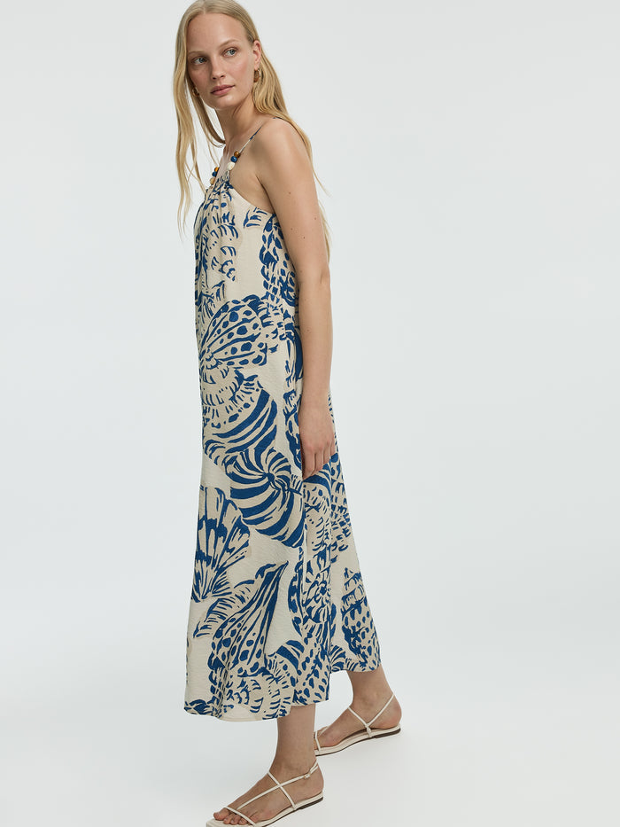 Sleeveless Square-Neck Maxi Dress