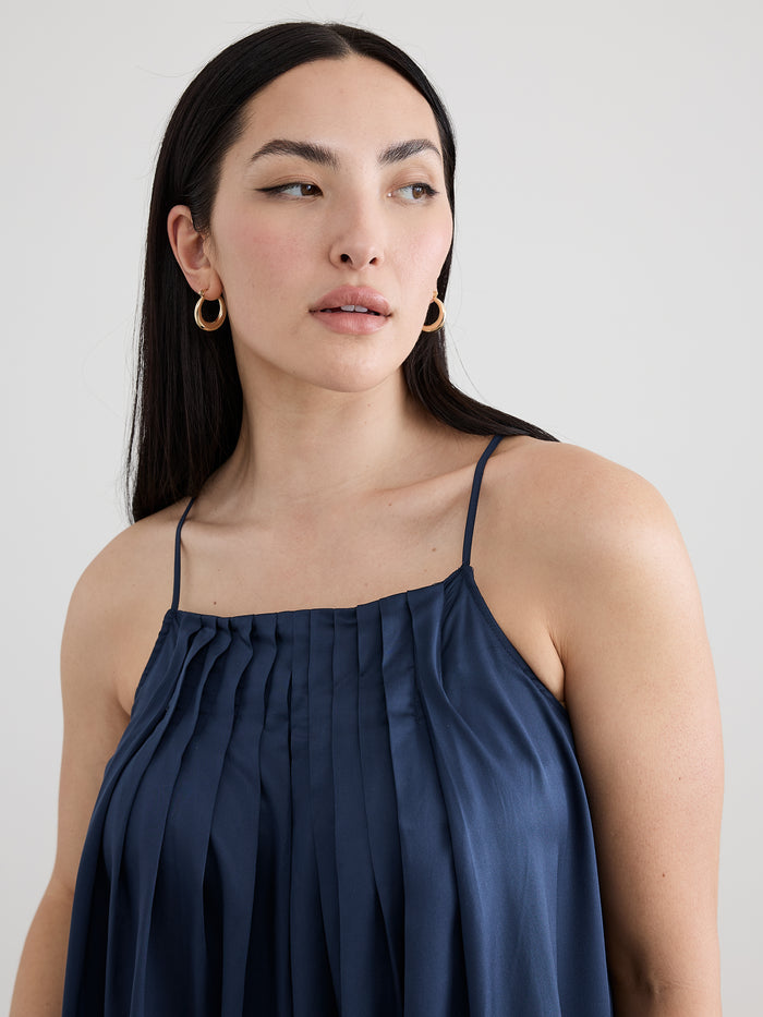 Sleeveless Square-Neck Maxi Dress