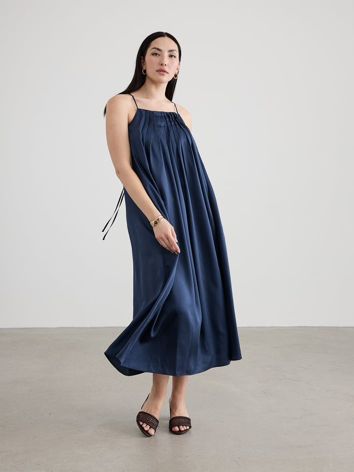 Sleeveless Square-Neck Maxi Dress