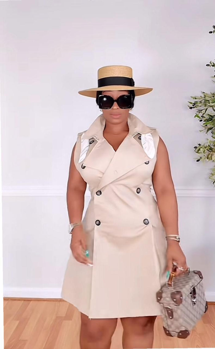 Sleeveless Trench Dress