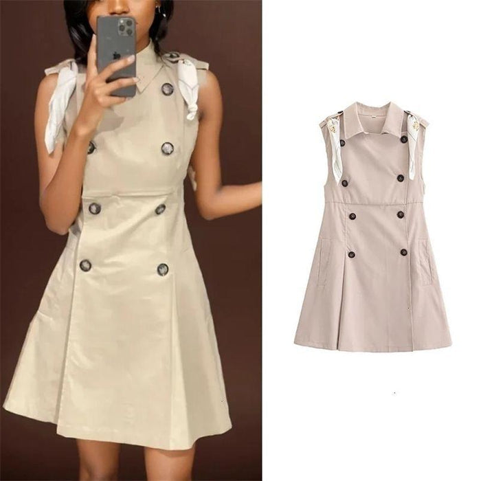 Sleeveless Trench Dress