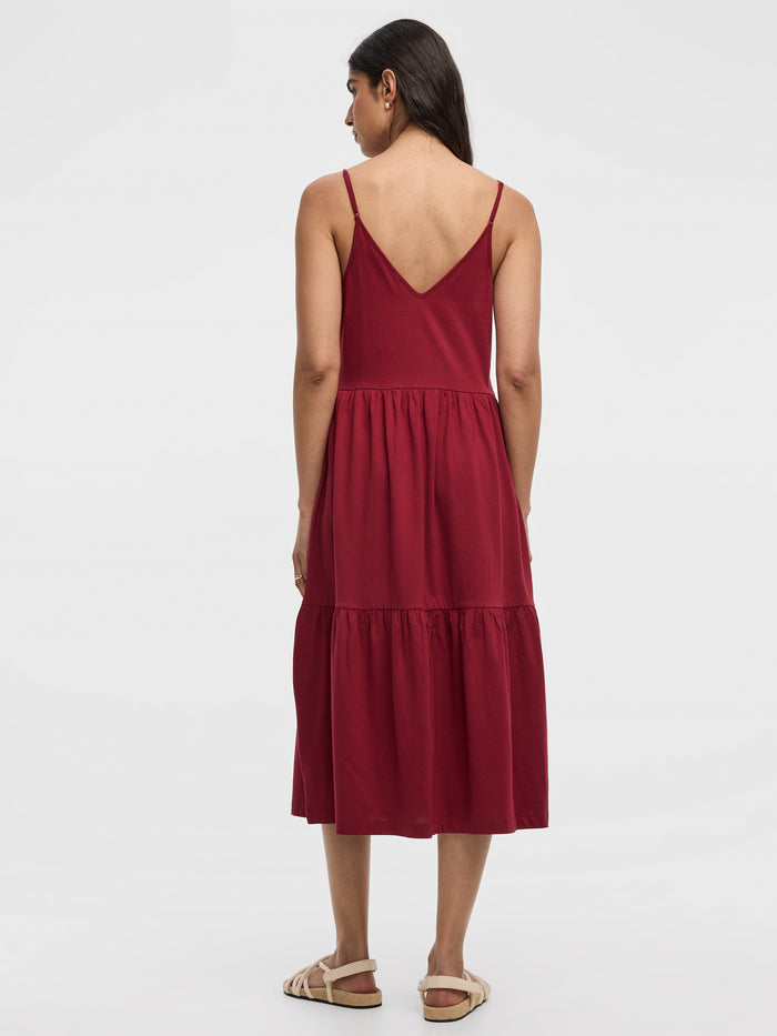 Sleeveless V-Neck Midi Dress