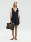 Sleeveless V-Neck Mini Dress with Seashell