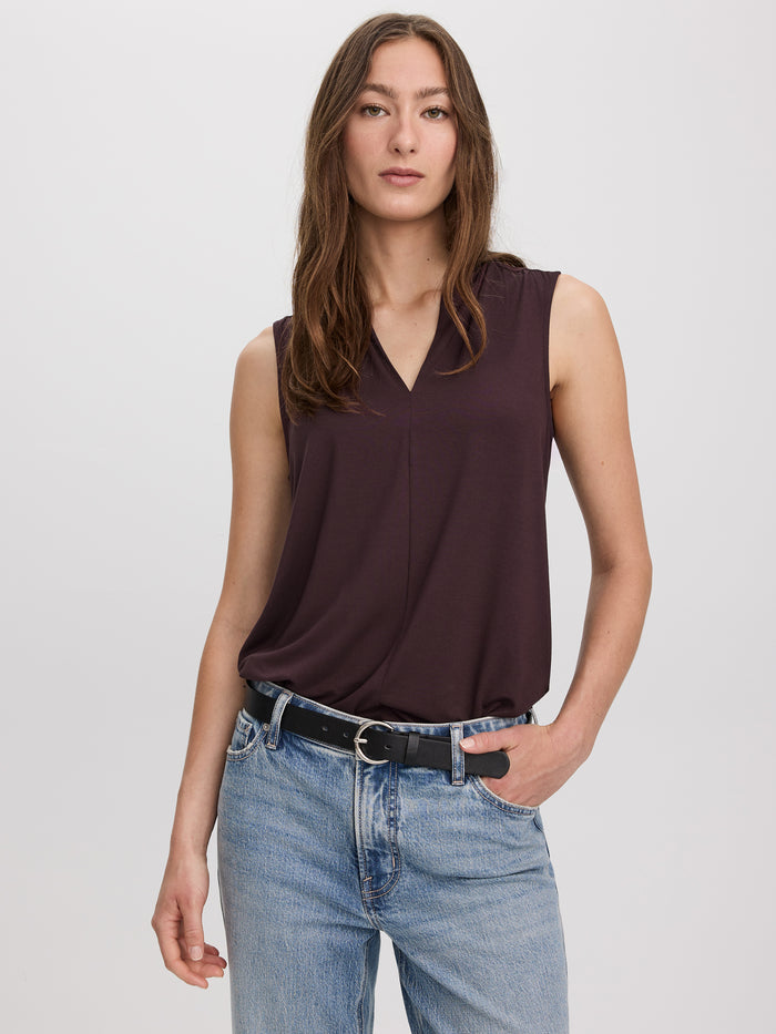Sleeveless V-Neck Top