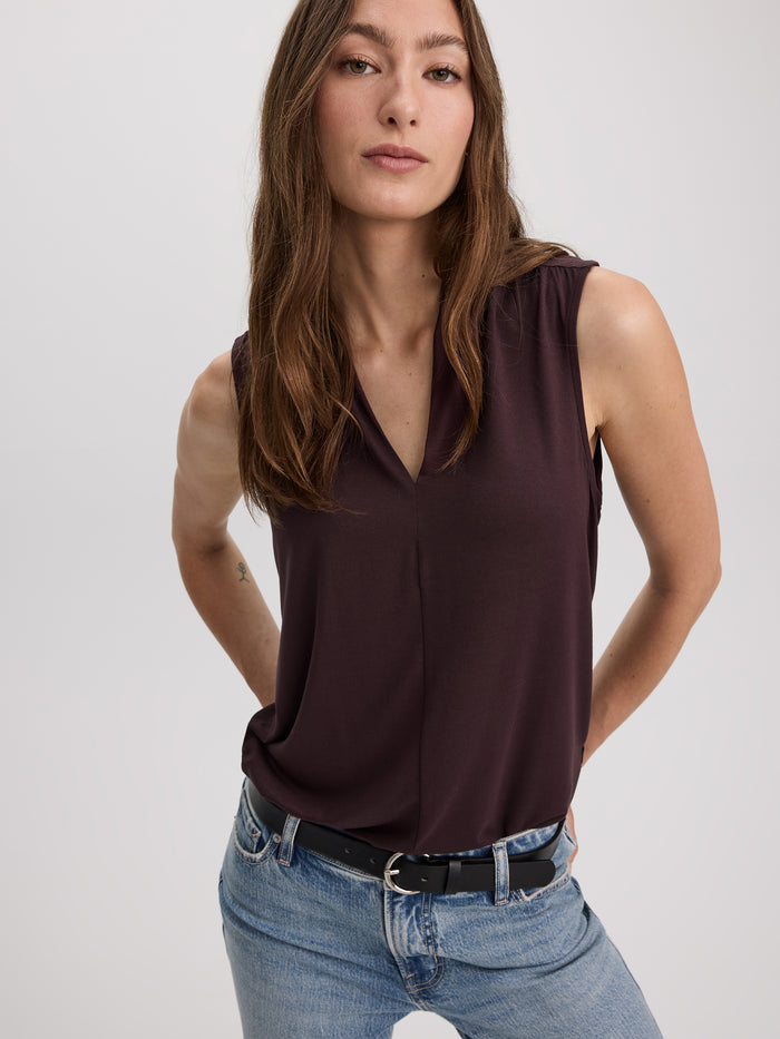 Sleeveless V-Neck Top