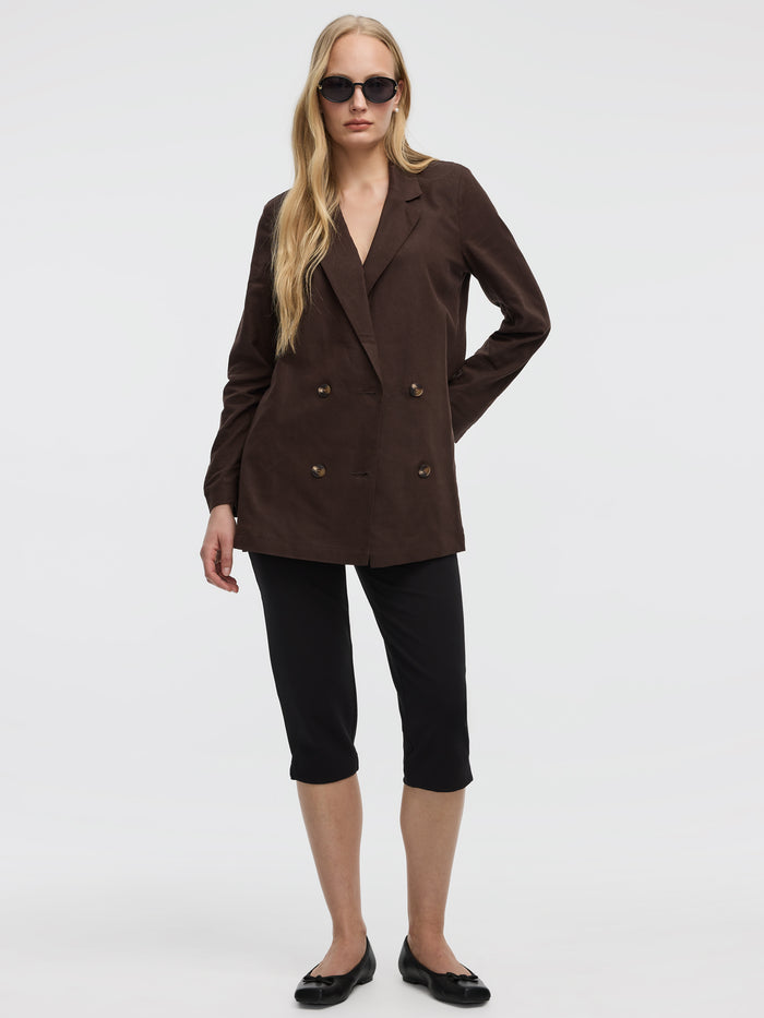 Slim-Leg High-Rise Capri Pants