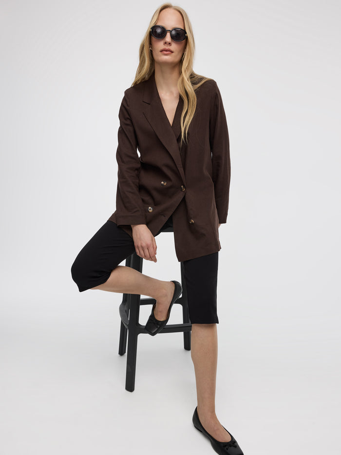 Slim-Leg High-Rise Capri Pants