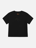 Slogan Embroidery and High-heeled Seagull Slim Fit T-Shirt