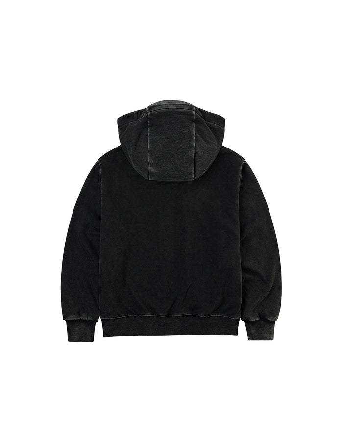 Slogan Print Oversized with Cap Hooded Jacket