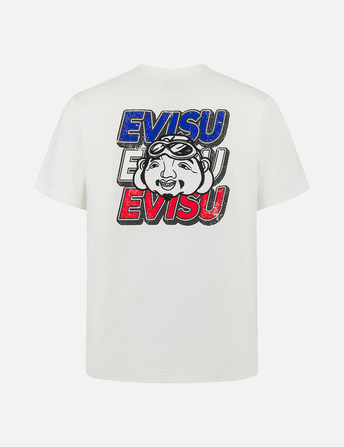 Slogan Print with Godhead Appliqué Embroidery Regular Fit T-Shirt