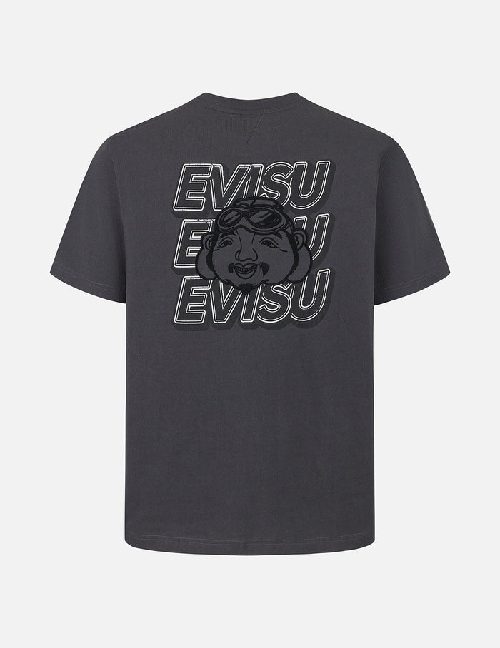 Slogan Print with Godhead Appliqué Embroidery Regular Fit T-Shirt