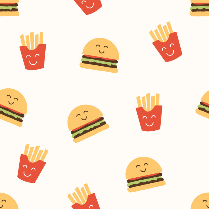 Smiley Food Burger and Fries - Family Fabrics B.V.