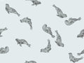 Spotted Seal Blue - Family Fabrics B.V.