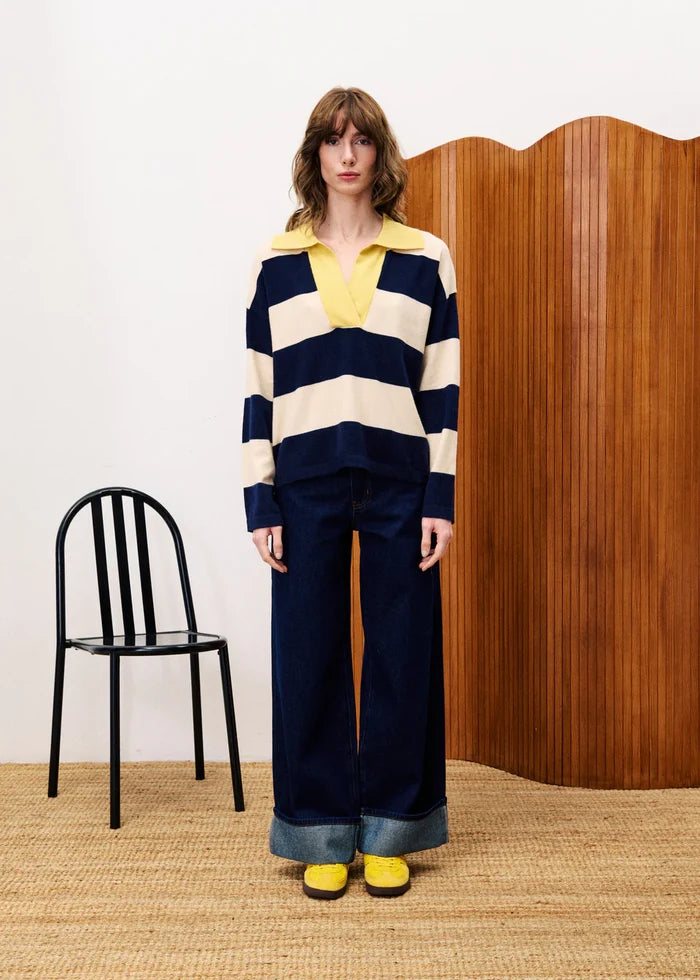 Suki Wide Leg Jeans (Midnight Blue)