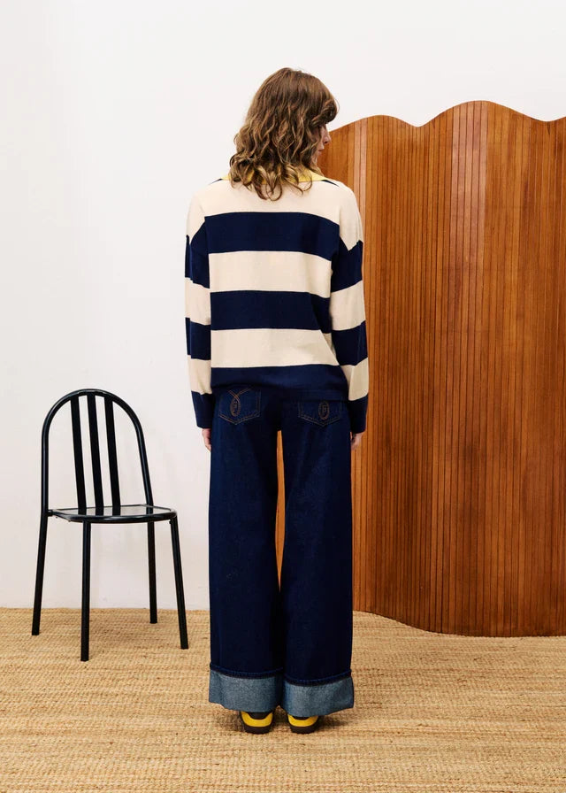 Suki Wide Leg Jeans (Midnight Blue)