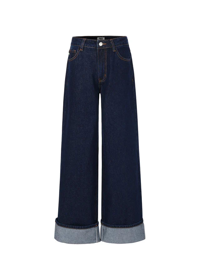 Suki Wide Leg Jeans (Midnight Blue)