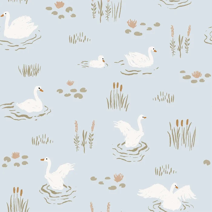 Swans Iceblue - Family Fabrics B.V.