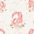 Sweet unicorn Peach Linen - Family Fabrics B.V.