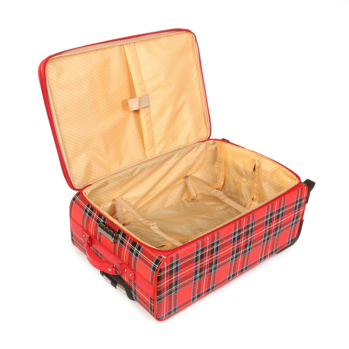 Tartan Luggage Suitcase Bag