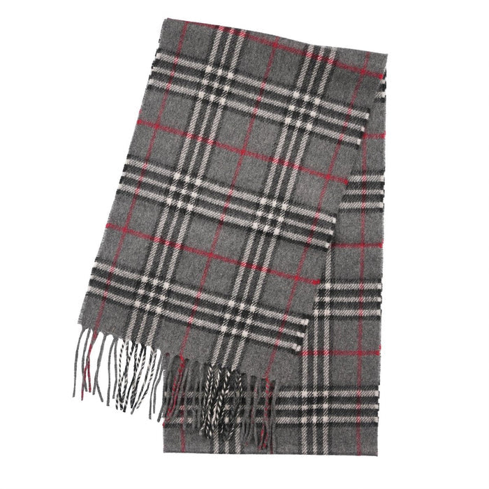 Tartan Weaving Mill 100% Pure Cashmere Scarf - Made in Scotland - Thomson Dark Grey - Heritage Of Scotland -