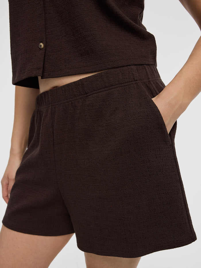 Textured-Knit Shorts