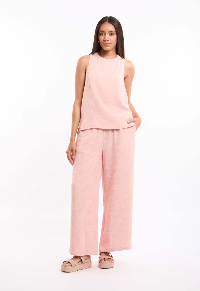 Textured Sleeveless Regular Fit Top