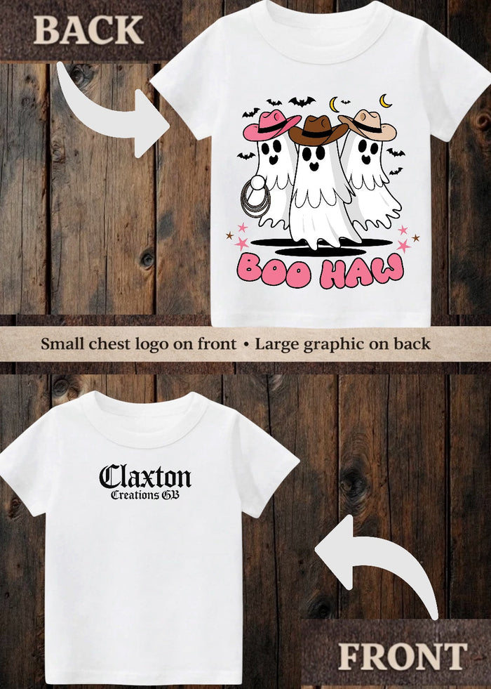 Tiny terror Tee- Boo 👻 Haw 🤠 Claxton Creations GB