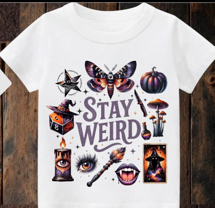 Tiny terror Tee- stay weird ✨ whimsical Halloween 🎃 Claxton Creations GB