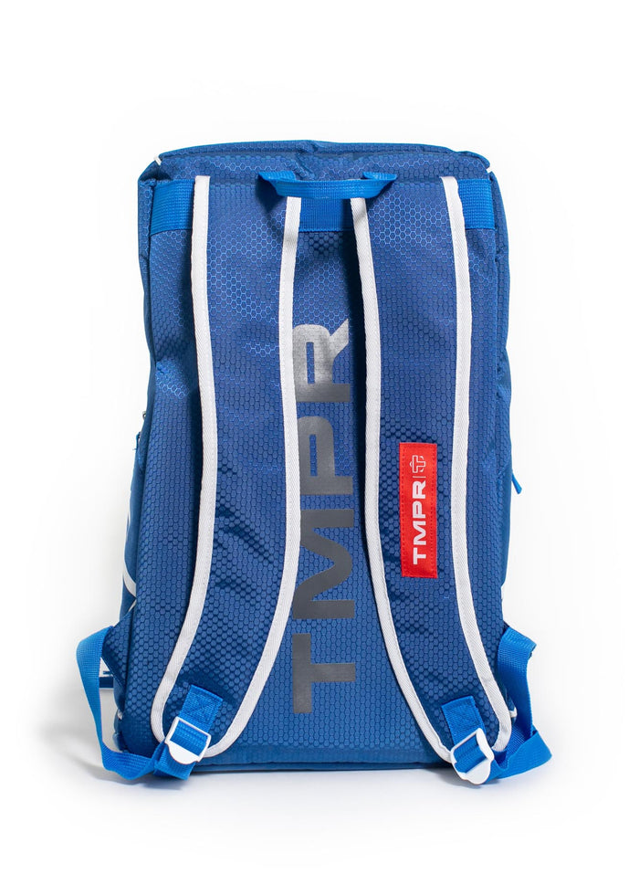 TMPR Sports - Tmpr Sports Tour 2 Backpack Pickleball Gear Bag - Blue/White - View 3