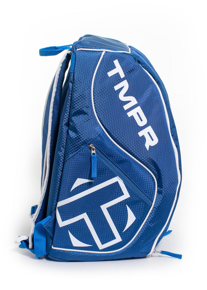 TMPR Sports - Tmpr Sports Tour 2 Backpack Pickleball Gear Bag - Blue/White - View 4