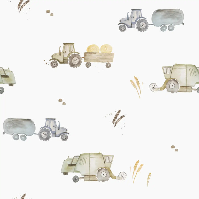 Tractor Green Blue - Family Fabrics B.V.