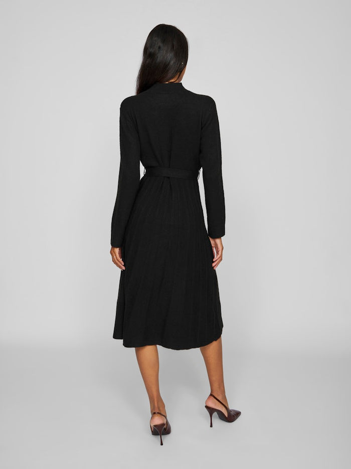 Trinney Belted Knit Dress (Black)