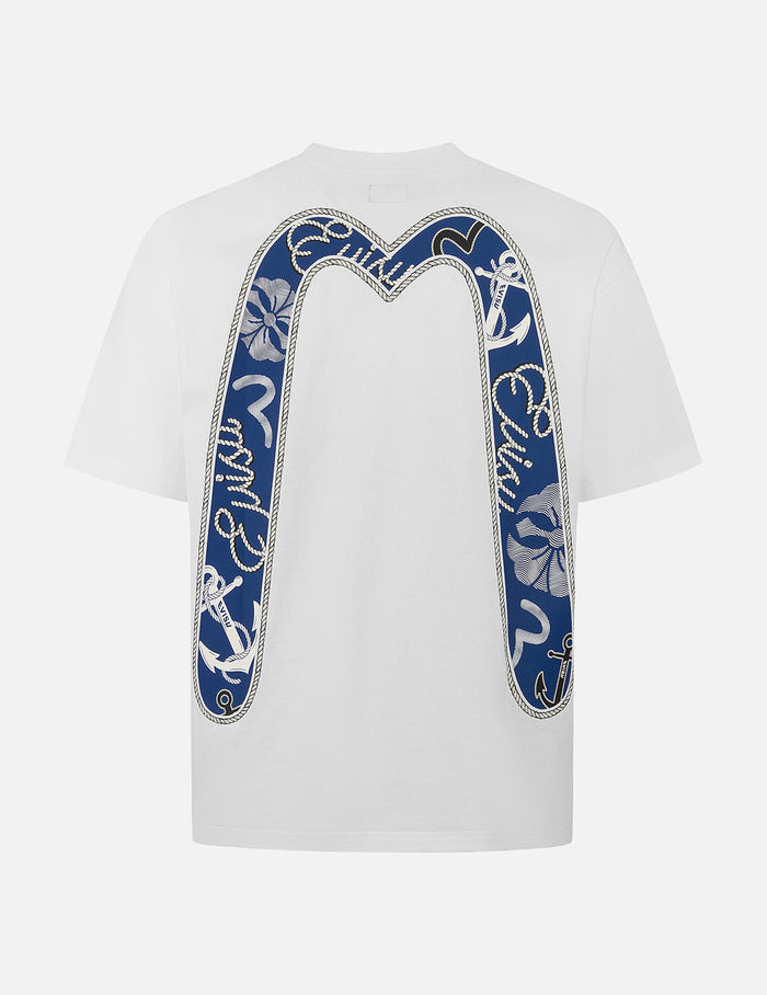 Twisted Rope and Daicock Anchor Print Relax Fit T-shirt