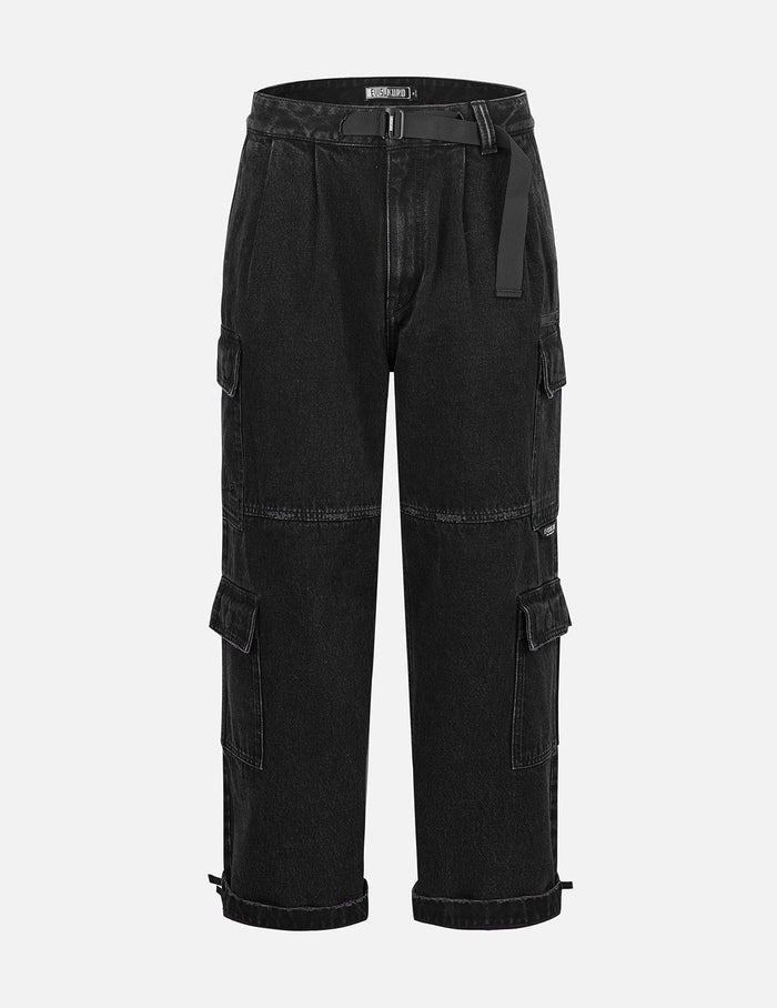 Two Tone Distressed Oversized Cargo Pants