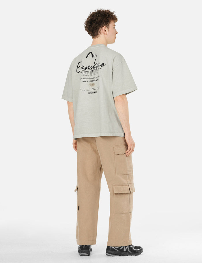 Two Tone Distressed Oversized Cargo Pants