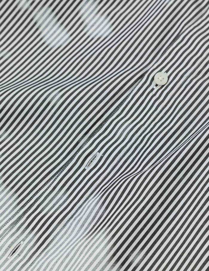Two-tone Striped Oversized  Short-sleeve Shirt