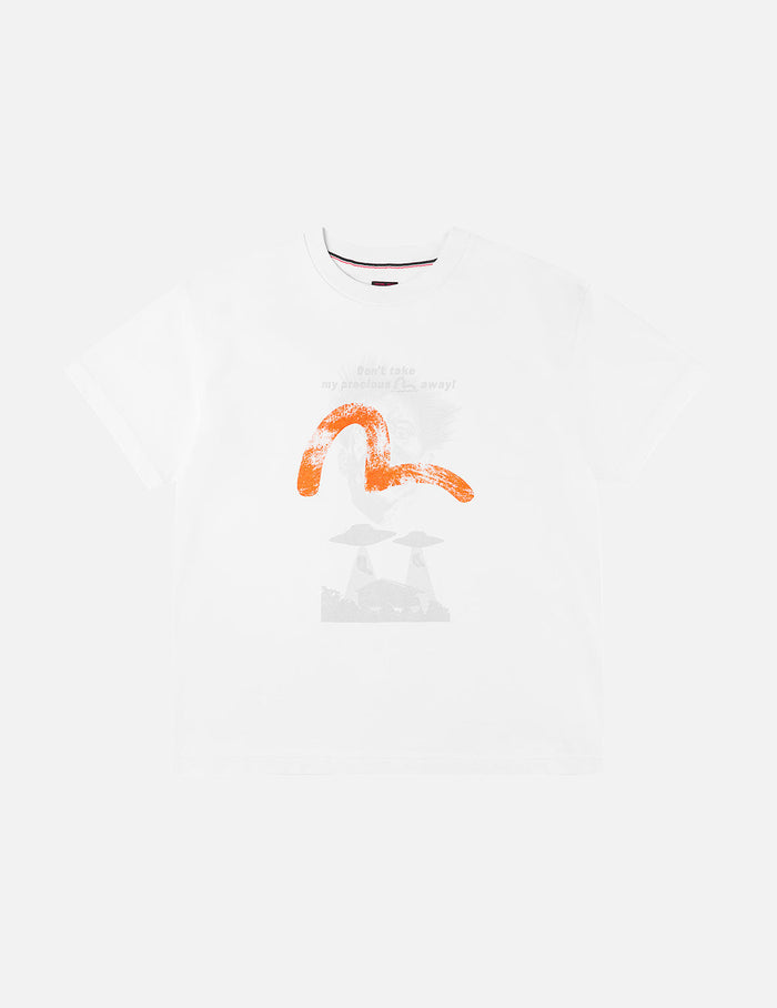 UFO Abduction Print Relax Fit T-shirt