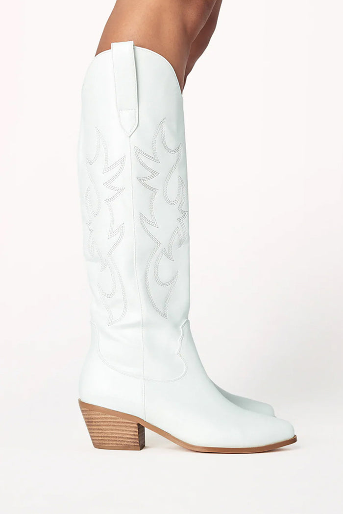 tall white western boot - bridal boots